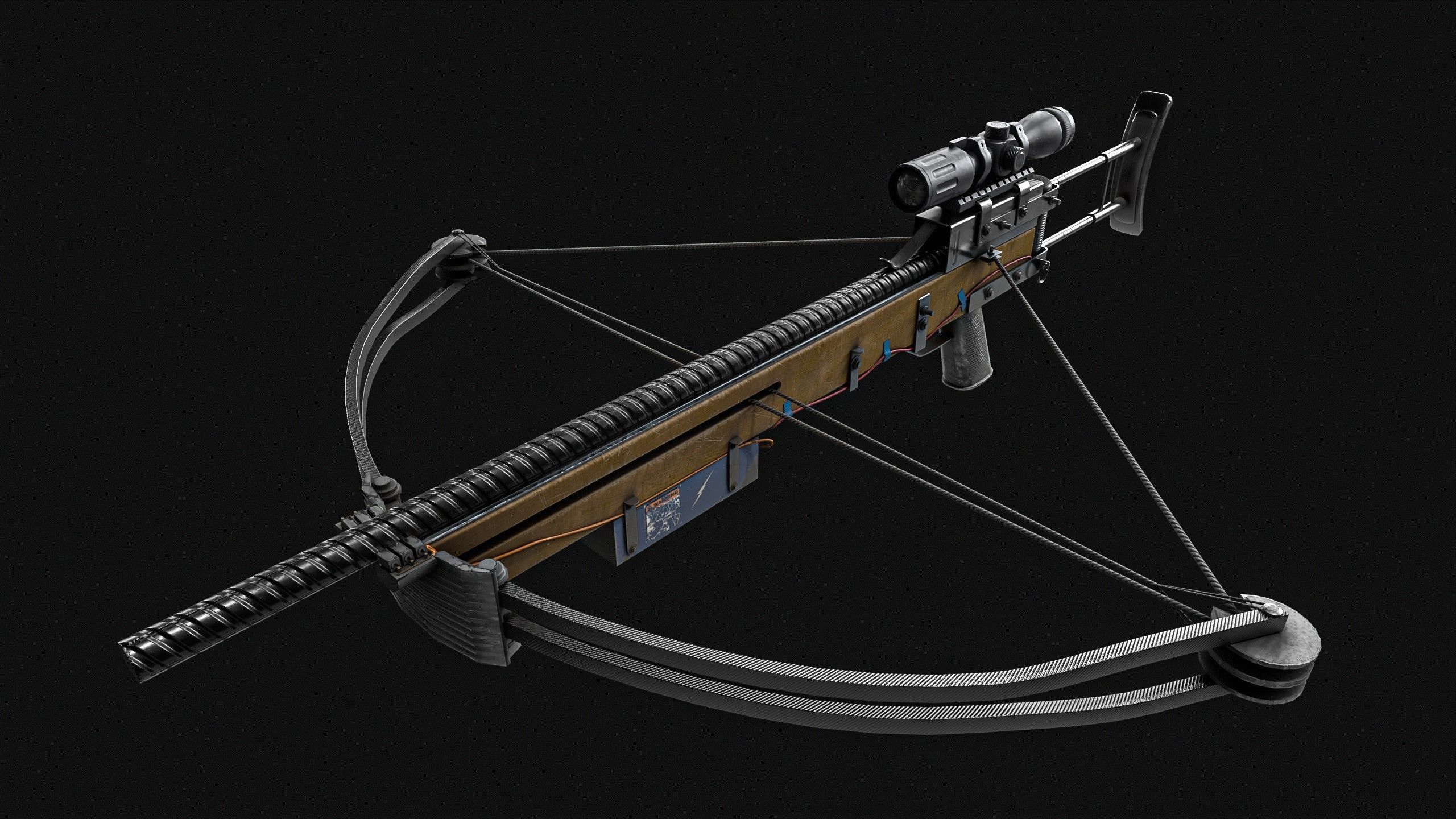 Rebar Crossbow  Low-poly 3D model_9