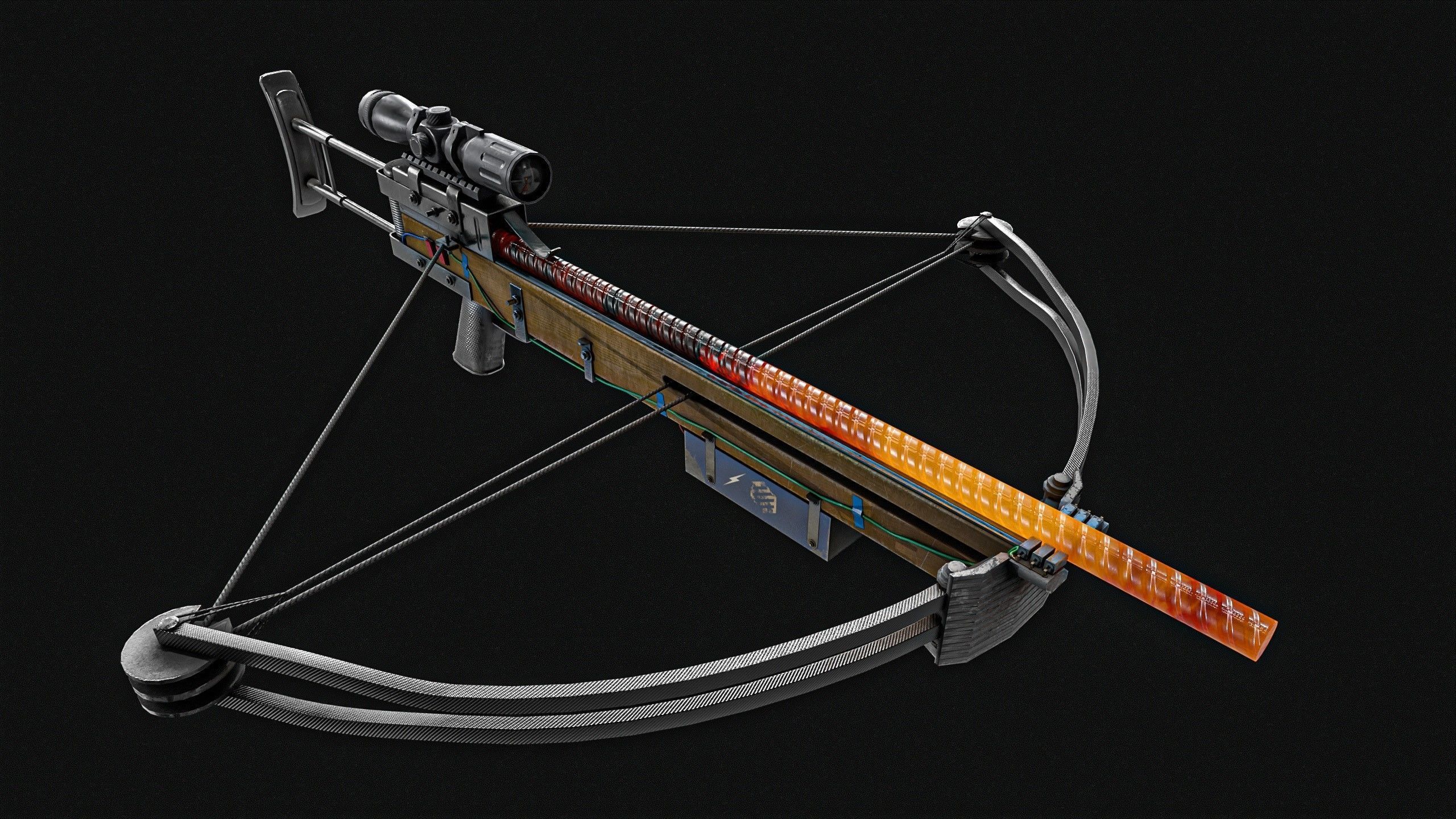 Rebar Crossbow  Low-poly 3D model_4