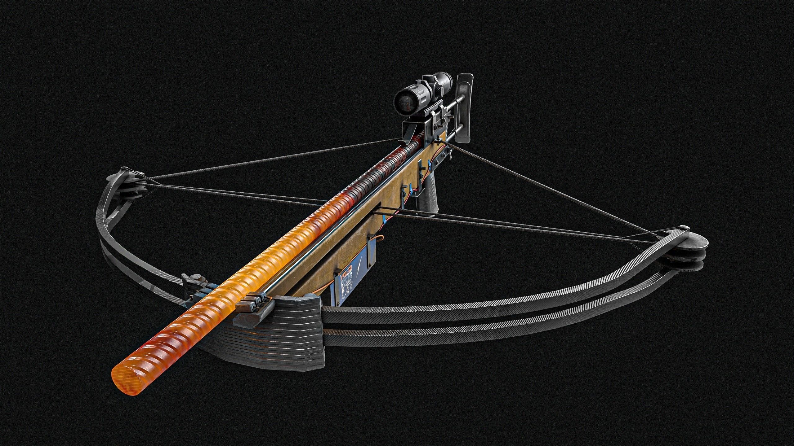 Rebar Crossbow  Low-poly 3D model_6
