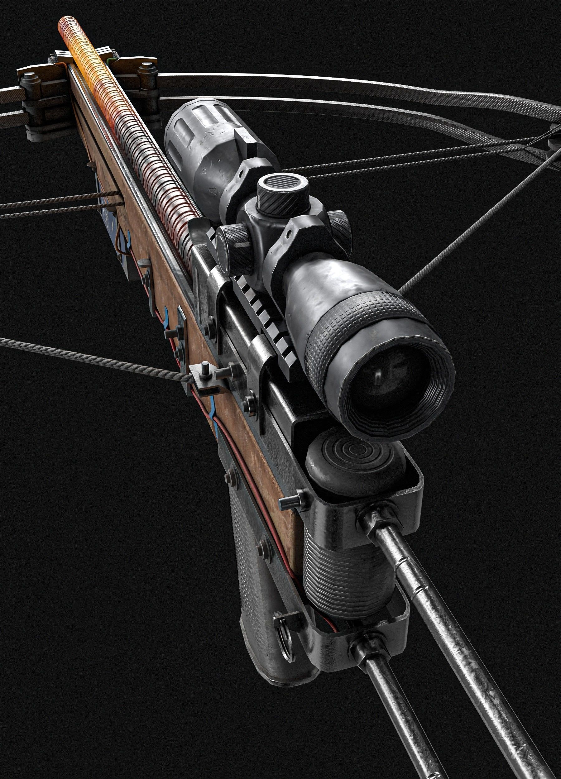 Rebar Crossbow  Low-poly 3D model_14