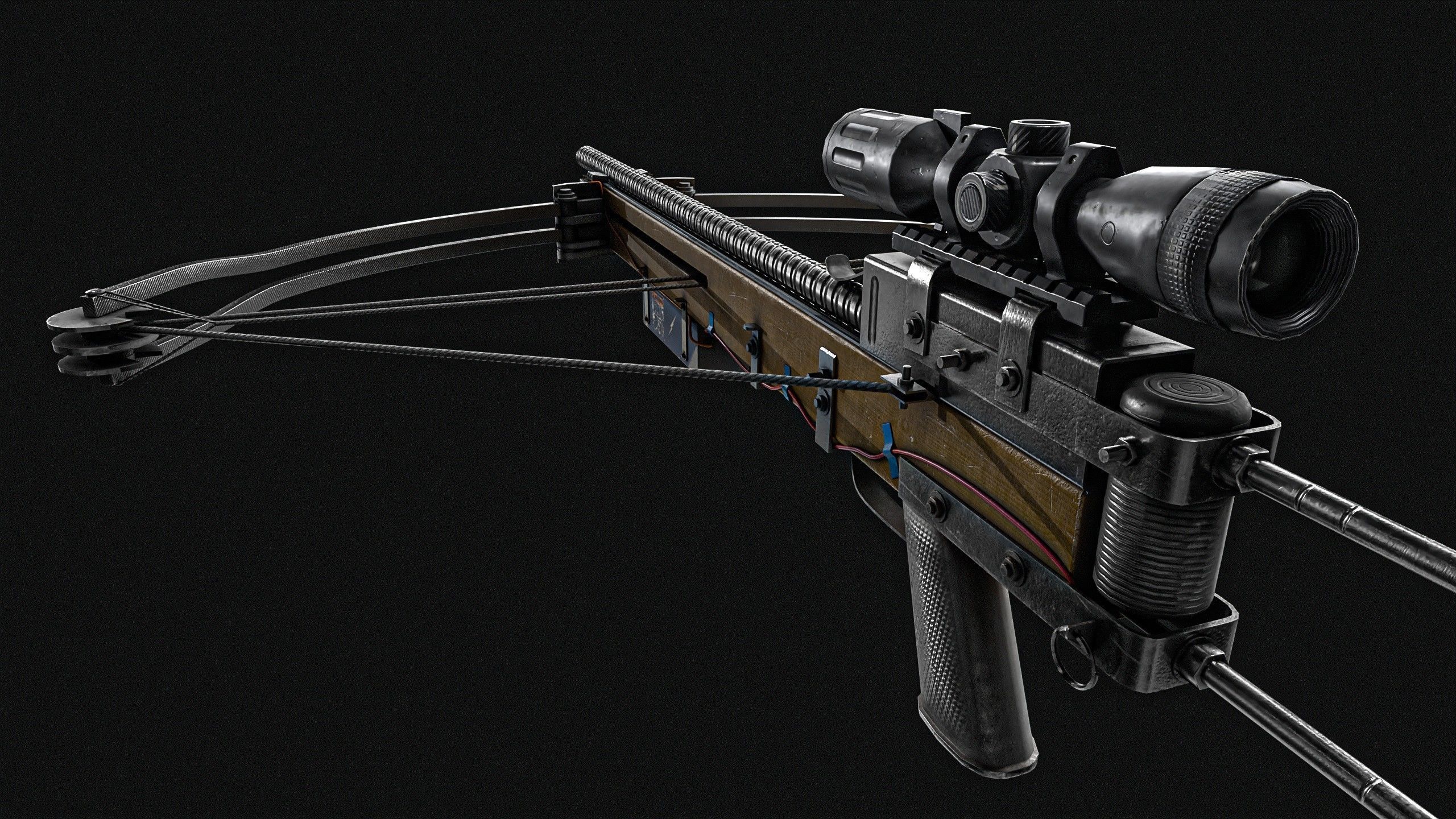 Rebar Crossbow  Low-poly 3D model_10