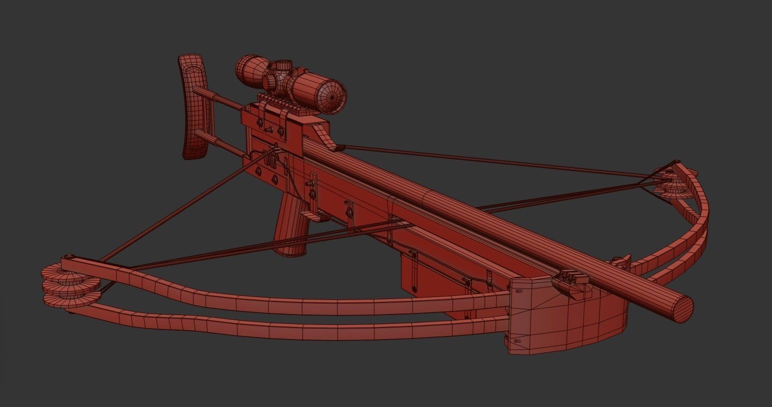 Rebar Crossbow  Low-poly 3D model_26