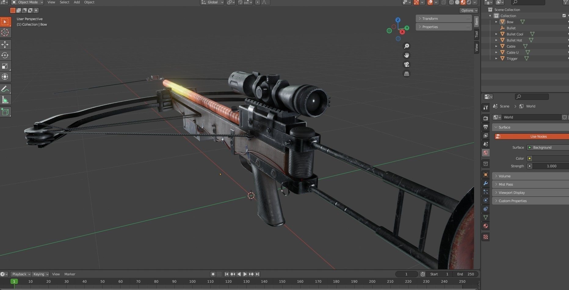 Rebar Crossbow  Low-poly 3D model_20