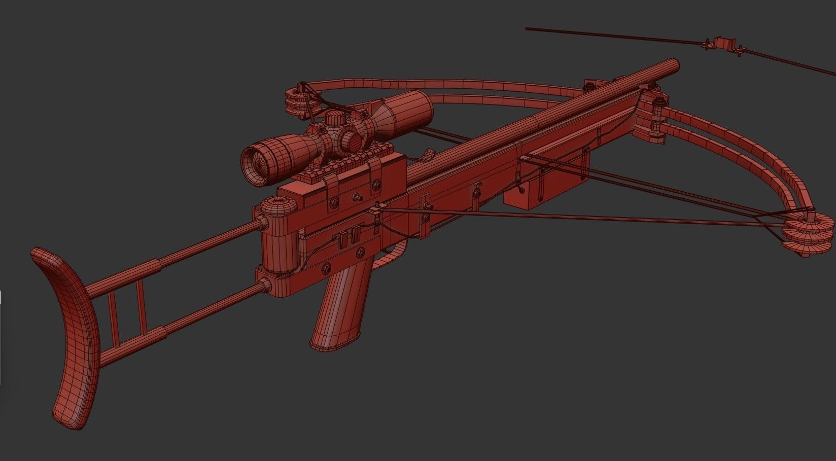Rebar Crossbow  Low-poly 3D model_25