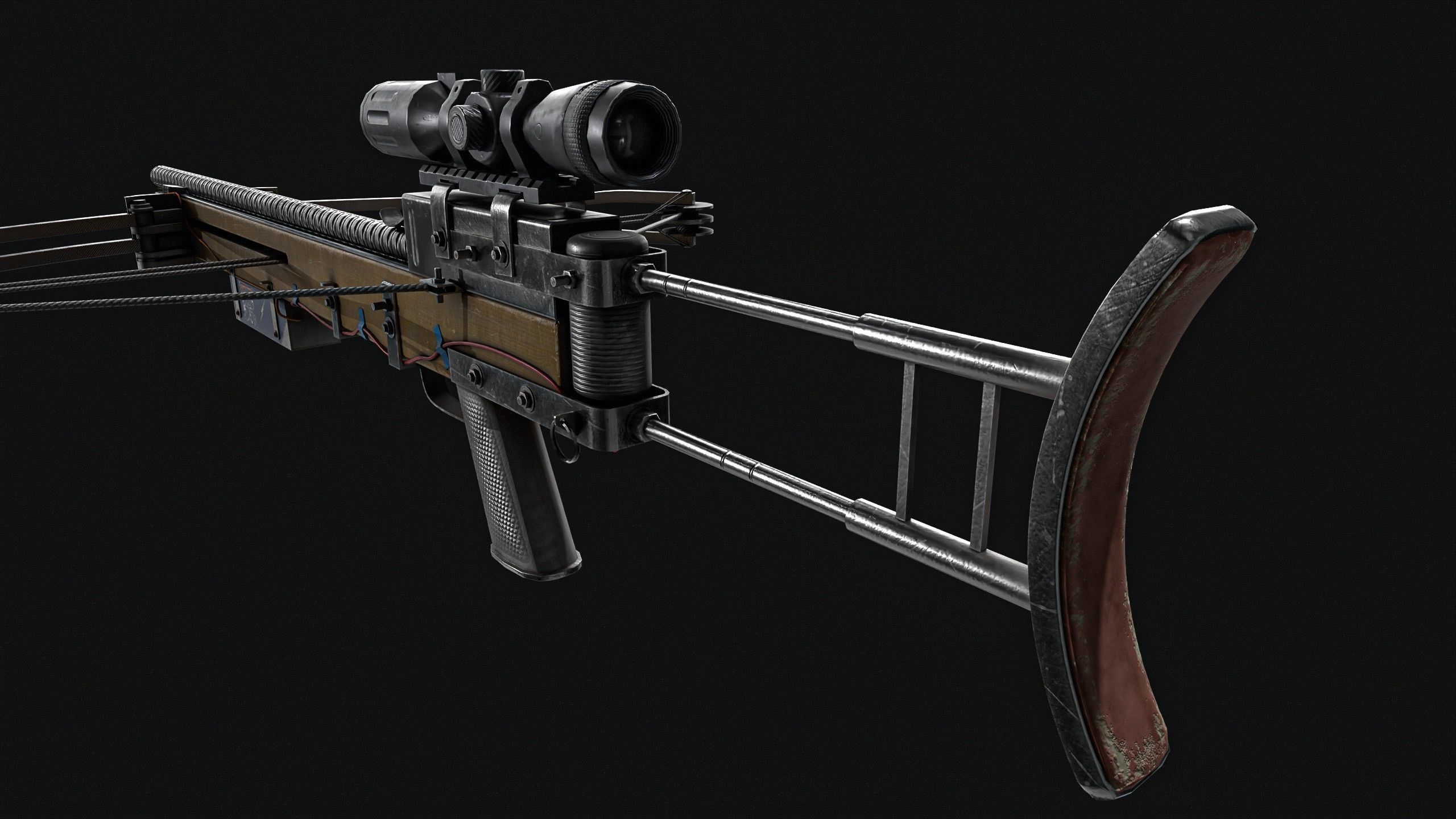 Rebar Crossbow  Low-poly 3D model_11