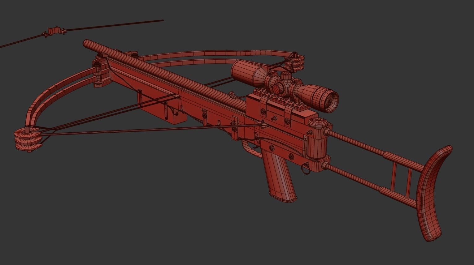 Rebar Crossbow  Low-poly 3D model_24
