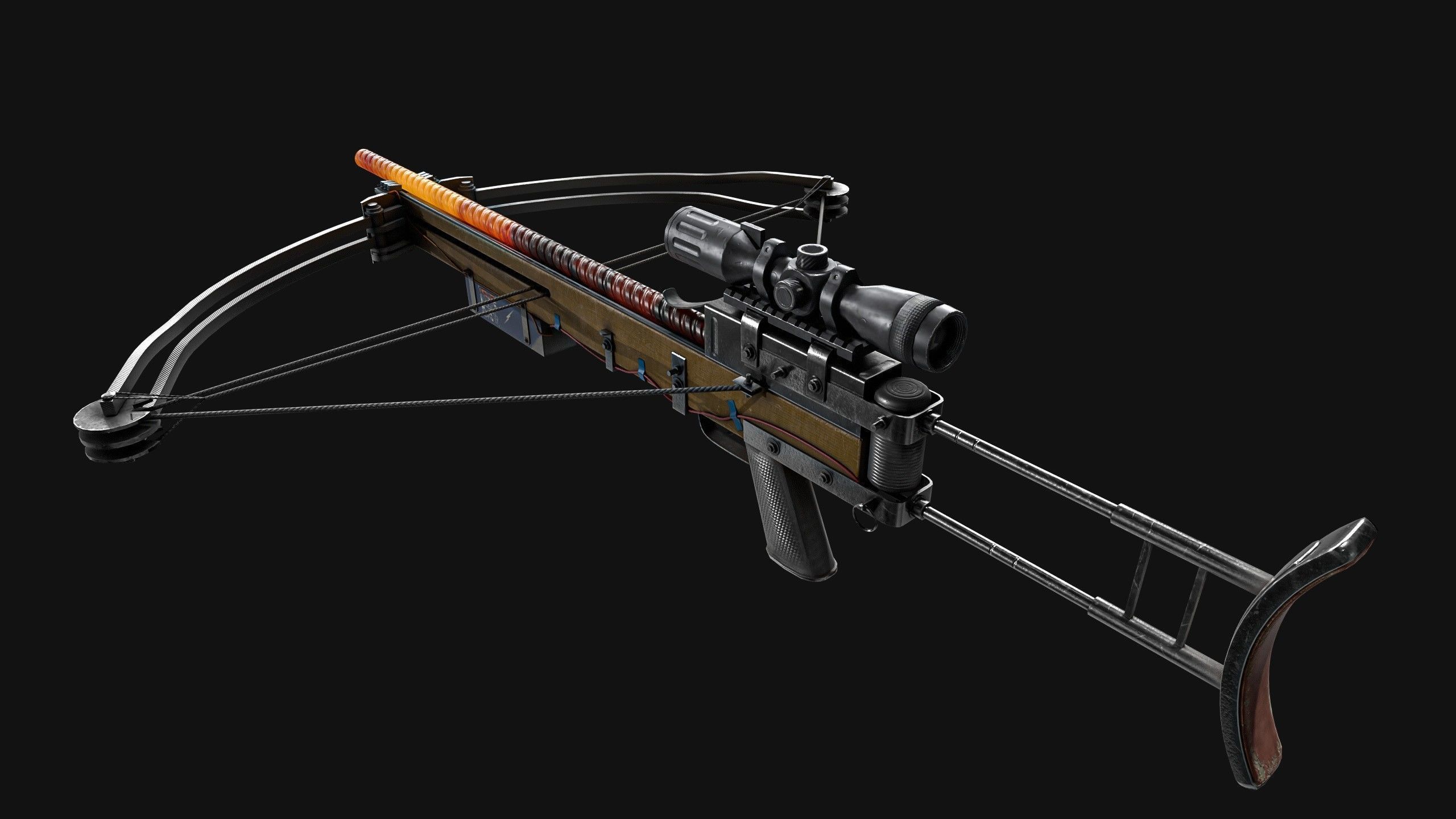 Rebar Crossbow  Low-poly 3D model_5
