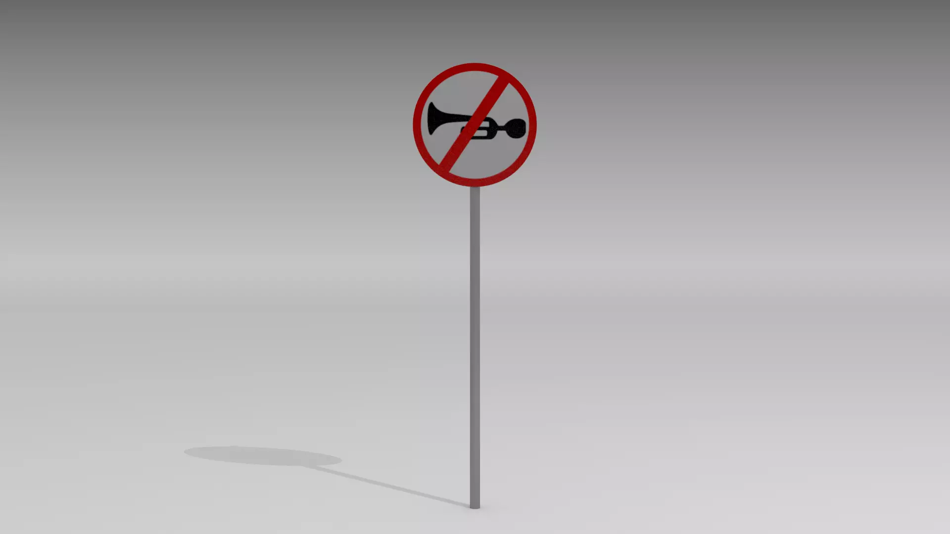 Horn prohibited  3D model_0