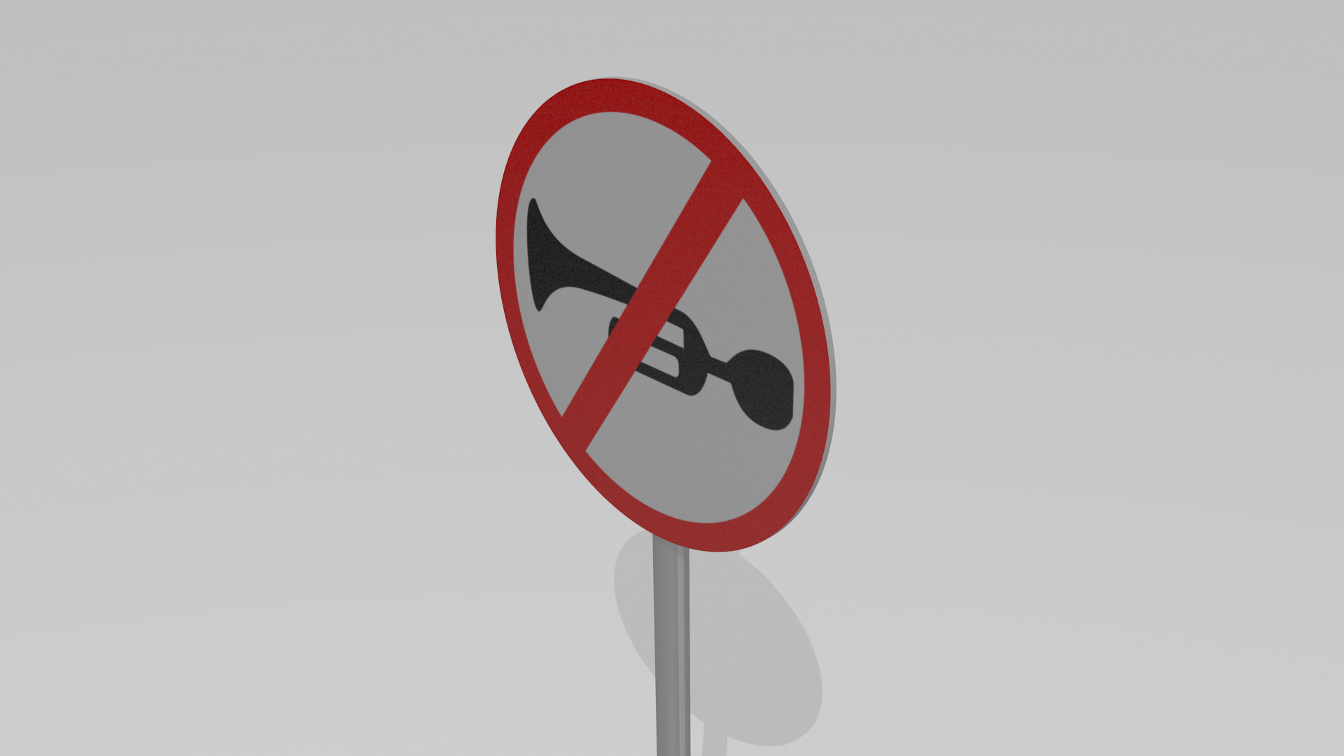 Horn prohibited  3D model_1