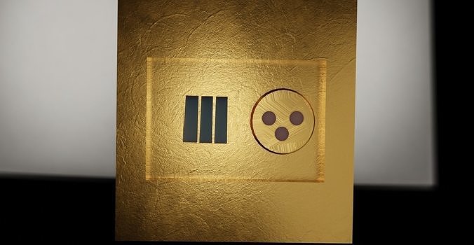 Golden Socket 3D Free low-poly 3D model