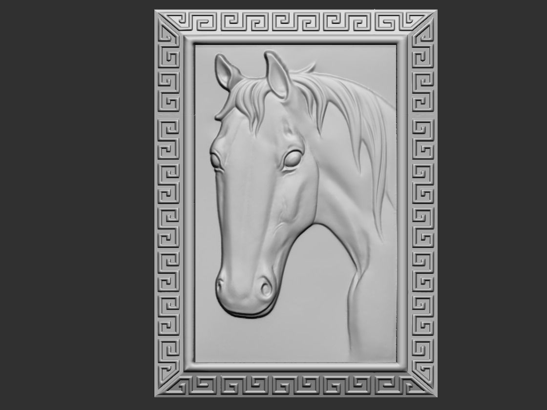 Horse Pendant 3D print model_5