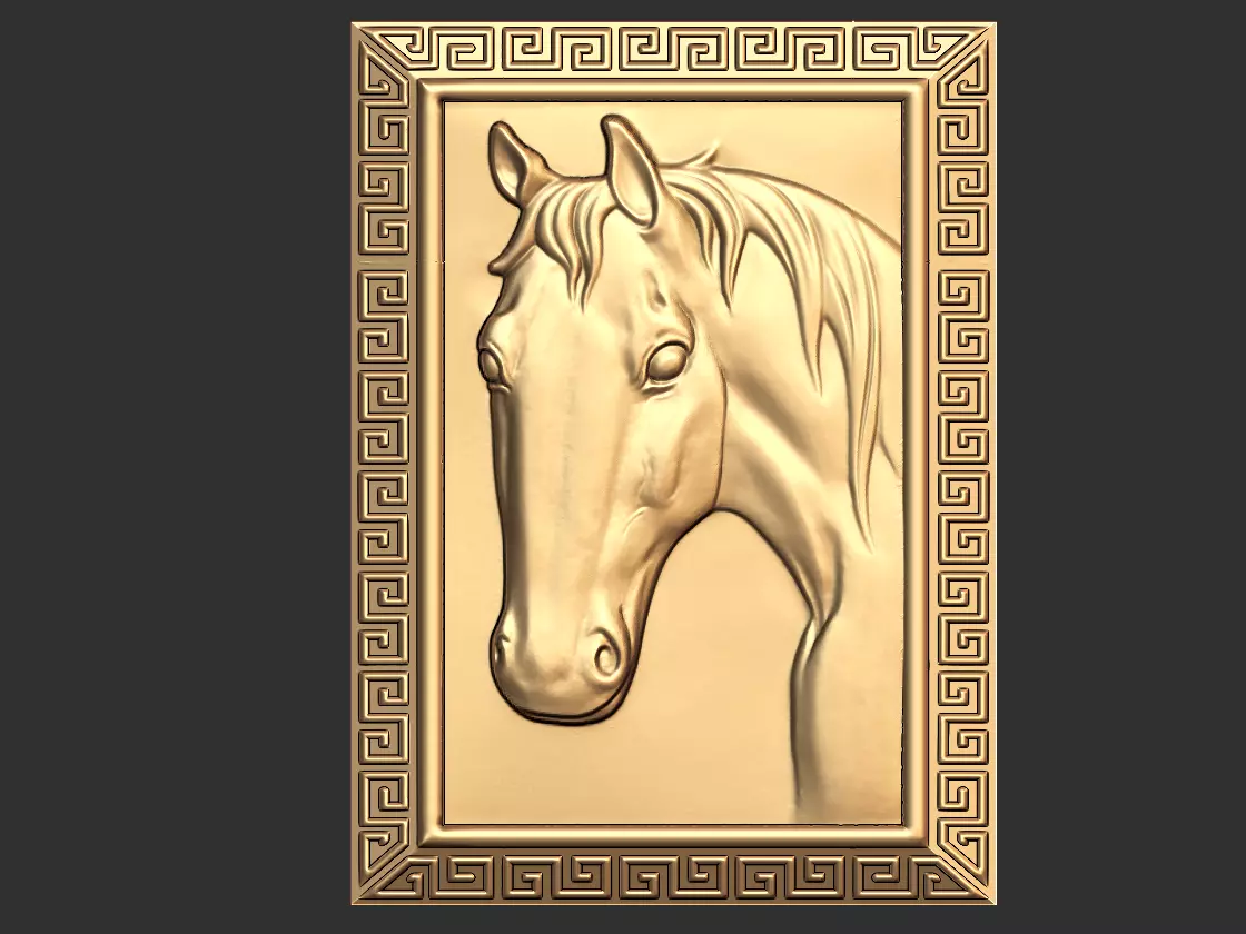 Horse Pendant 3D print model_0
