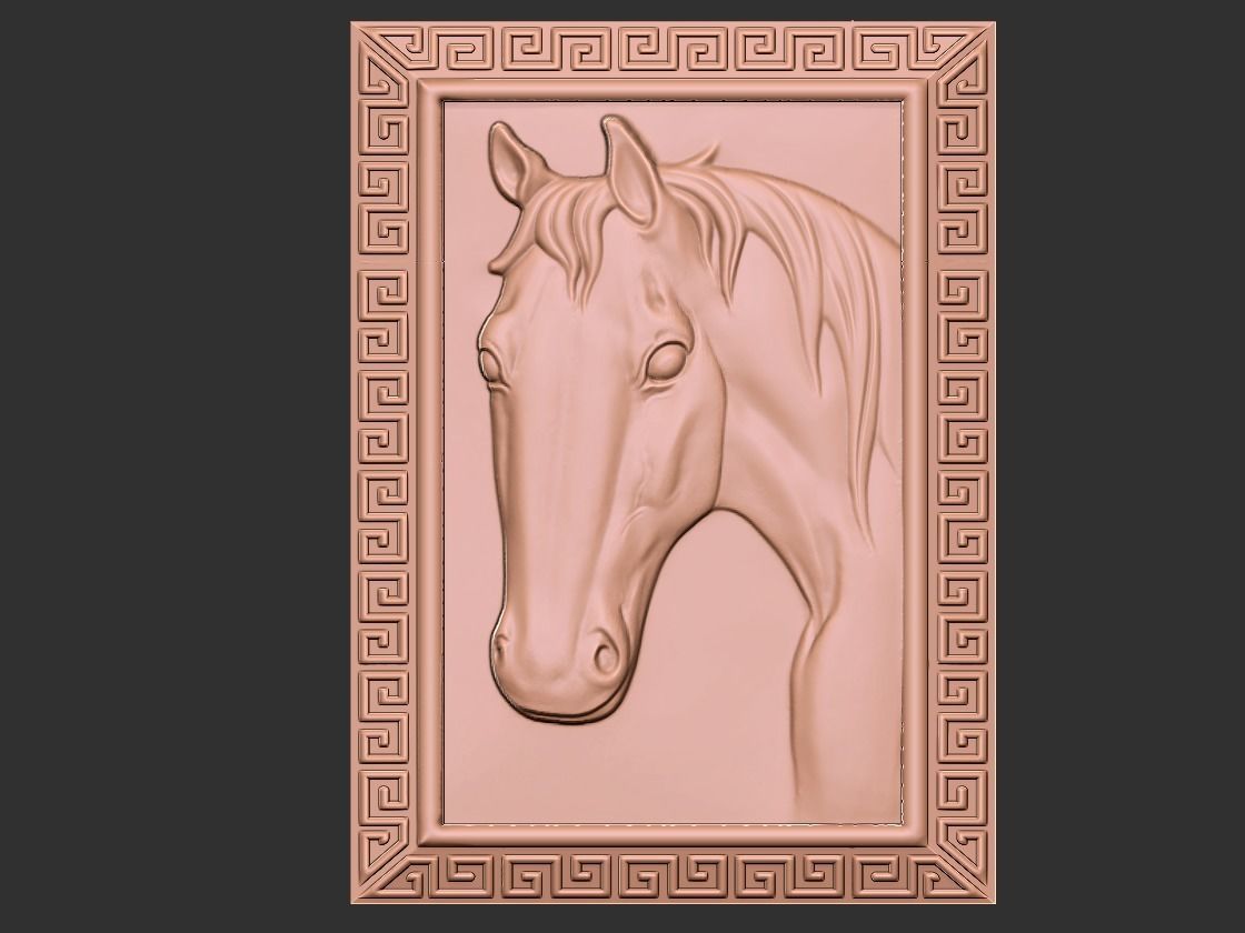 Horse Pendant 3D print model_3