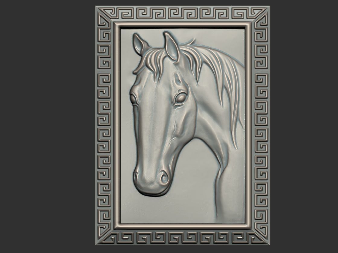 Horse Pendant 3D print model_4