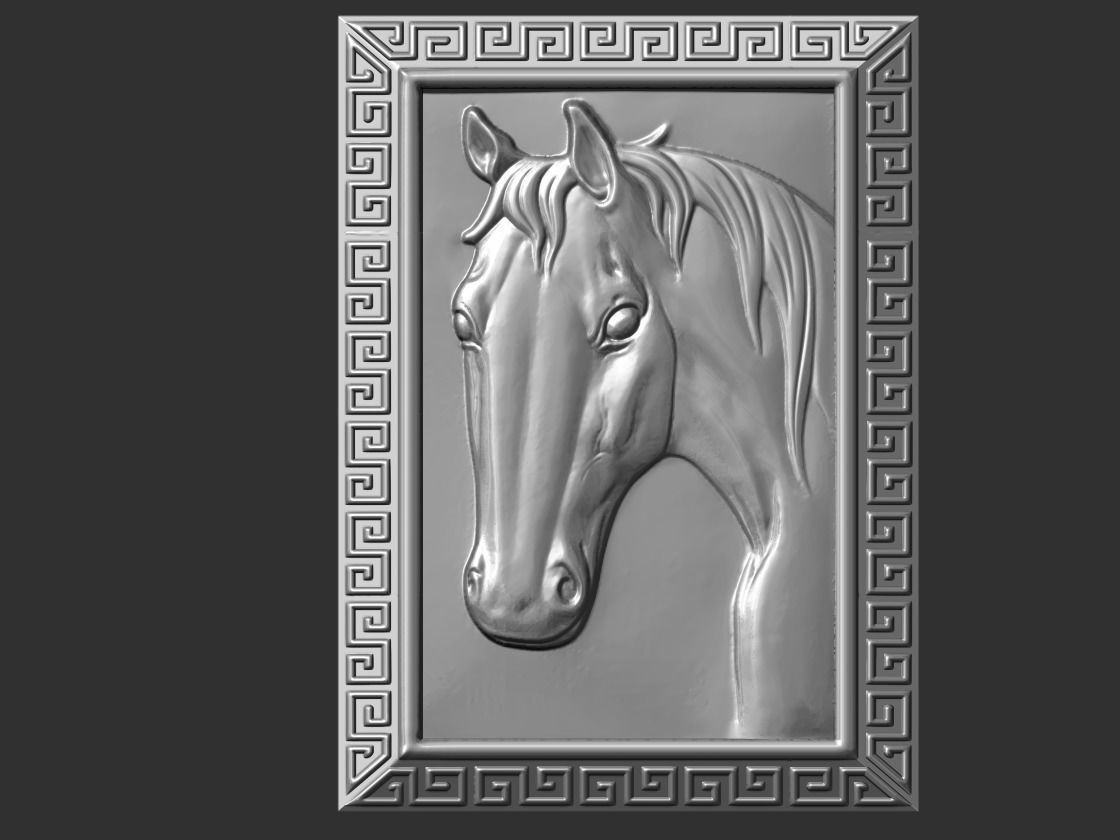 Horse Pendant 3D print model_1