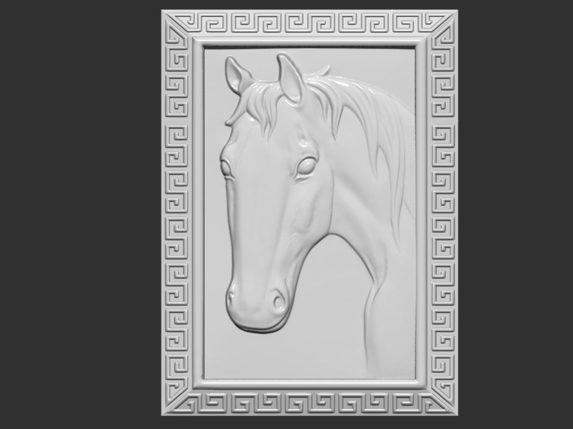 Horse Pendant 3D print model_2