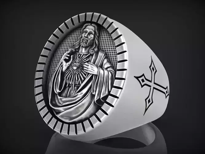 Jesus Ring 3D print model