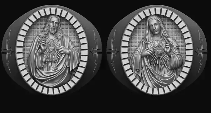 Jesus and Mary Ring