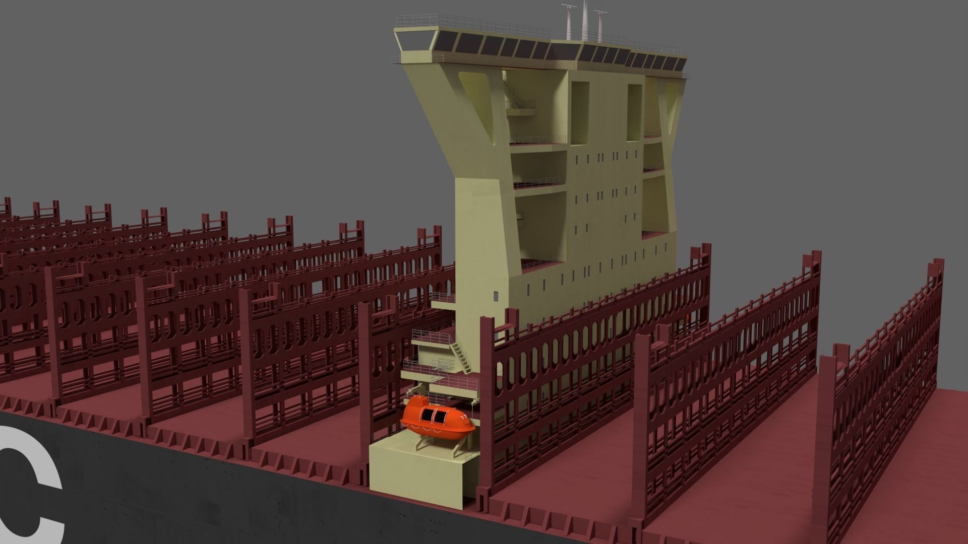 MSC Irina container ship lowpoly 3D model_5