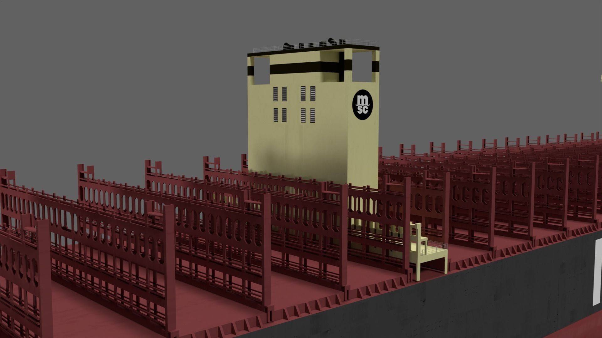 MSC Irina container ship lowpoly 3D model_8