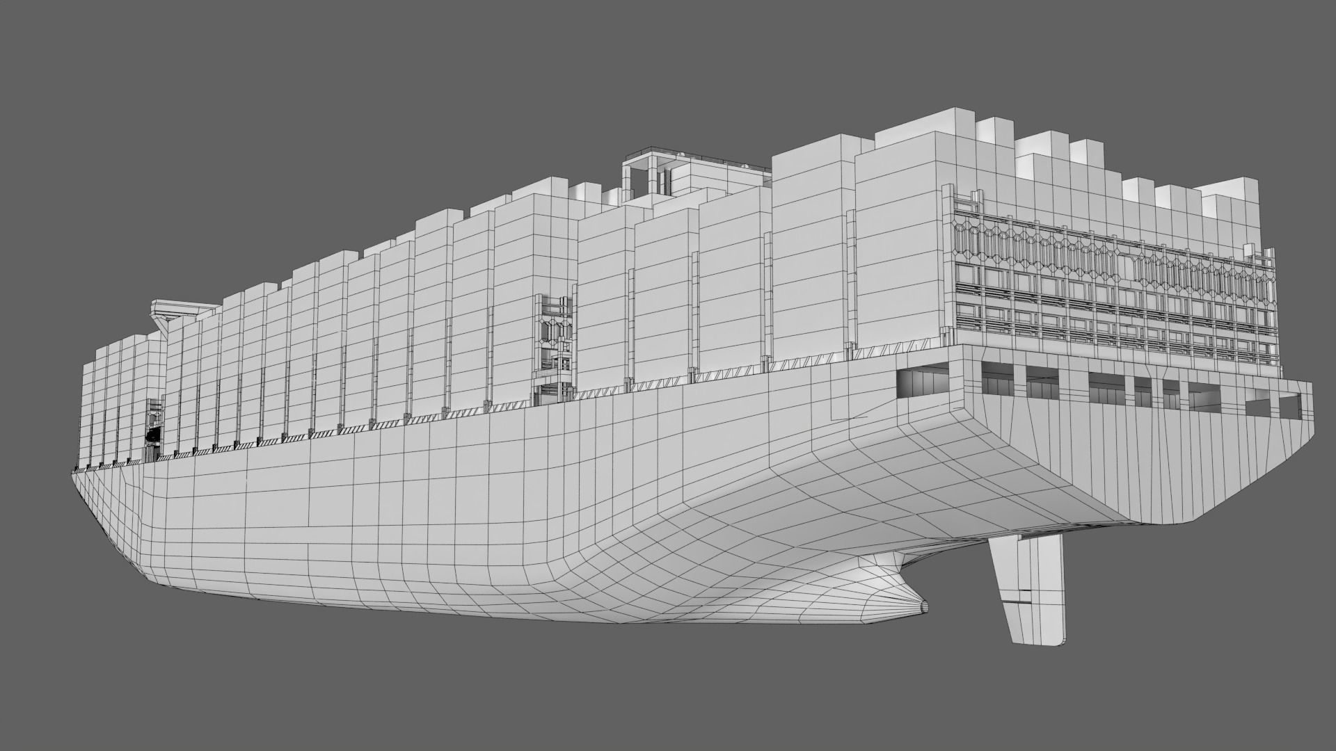 MSC Irina container ship lowpoly 3D model_11