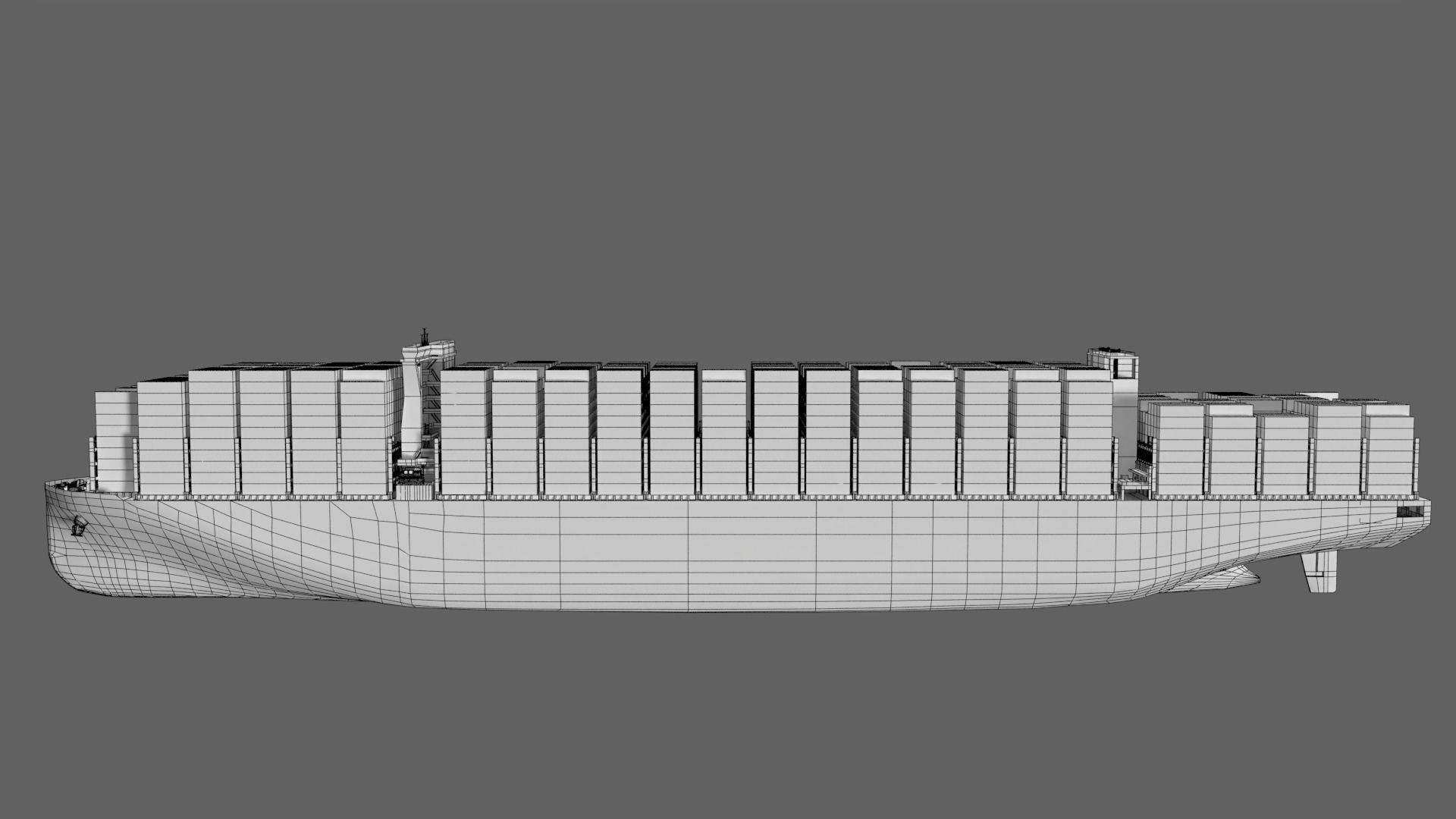 MSC Irina container ship lowpoly 3D model_10