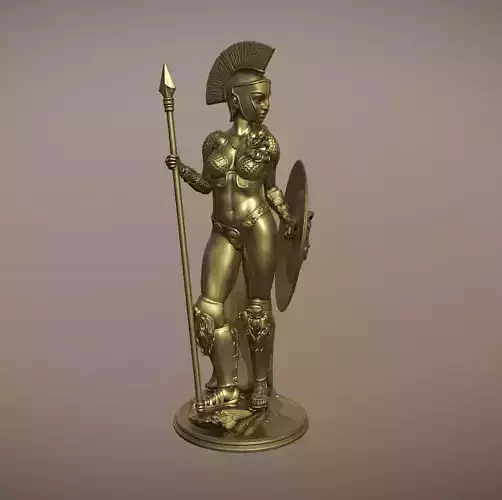 Statue of greek goddess Atenea 3D print model