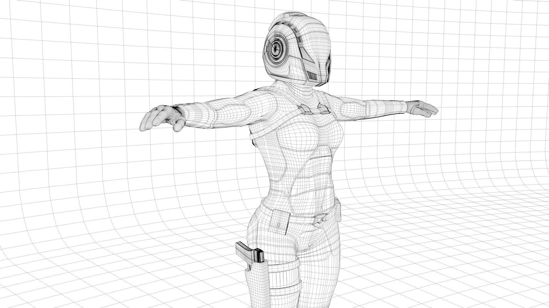 Sci-fi armor suit 3D model_15