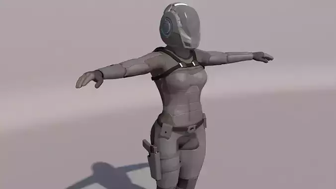 Sci-fi armor suit 3D model