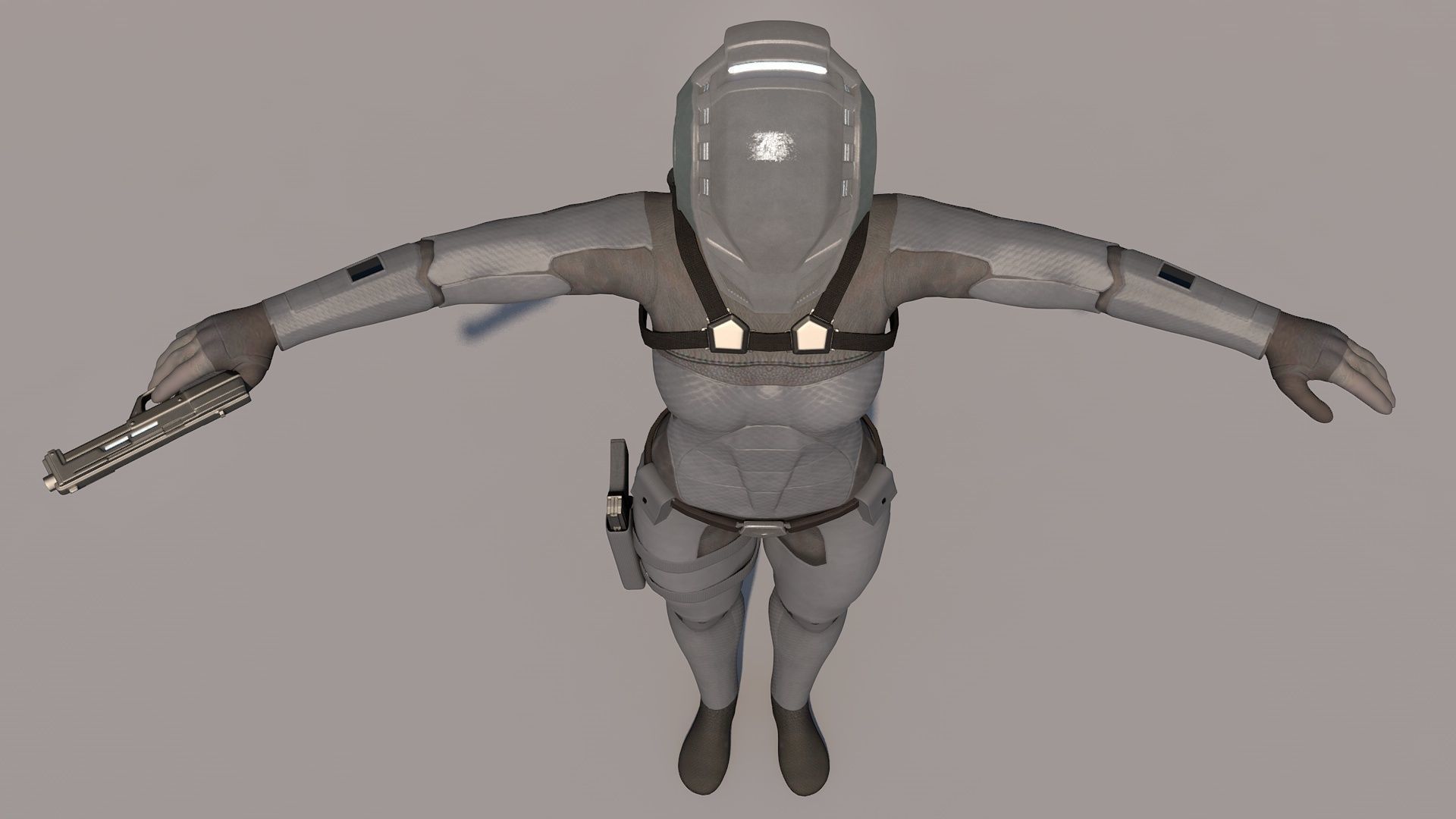 Sci-fi armor suit 3D model_2