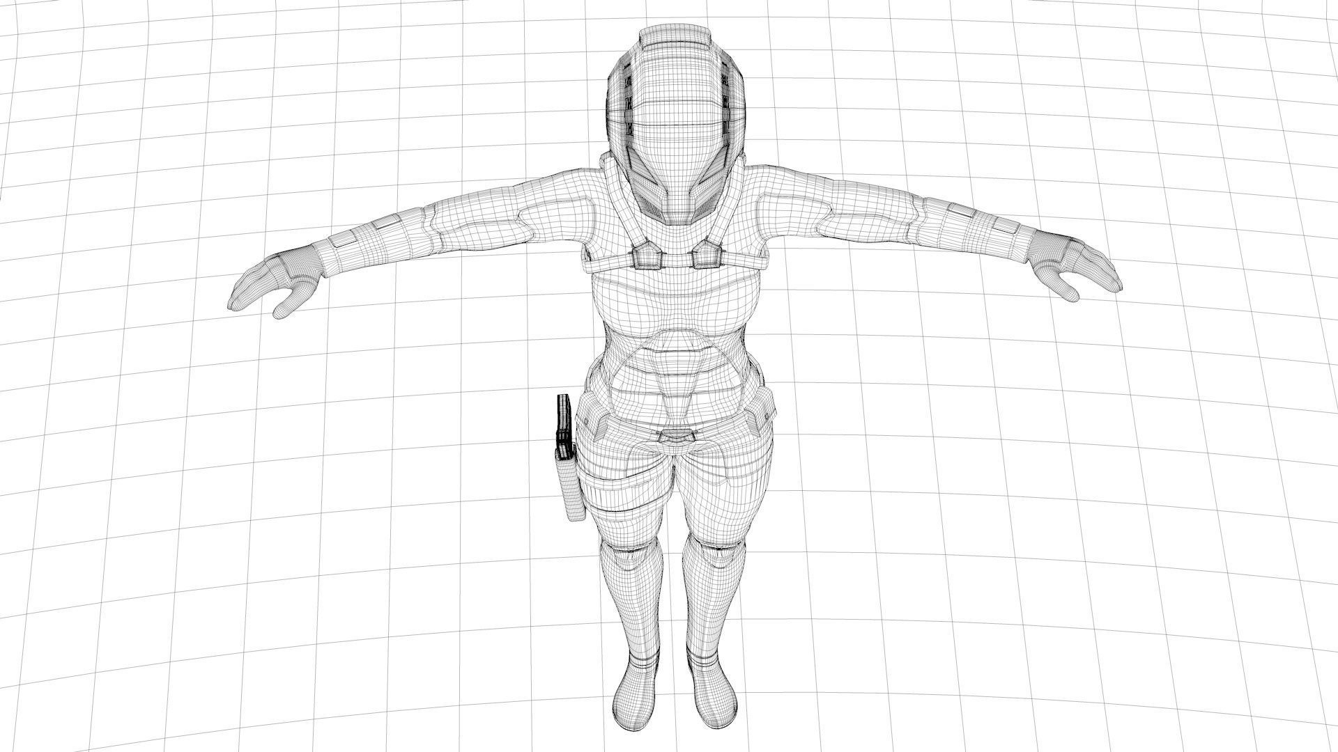 Sci-fi armor suit 3D model_14
