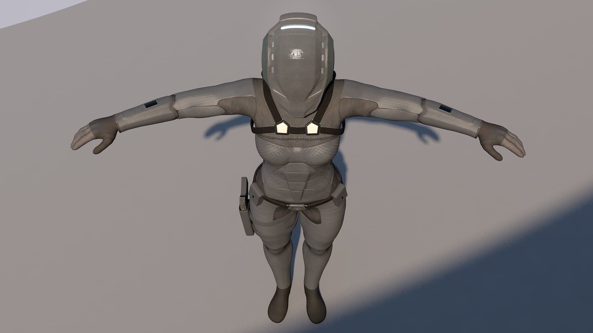 Sci-fi armor suit 3D model_9