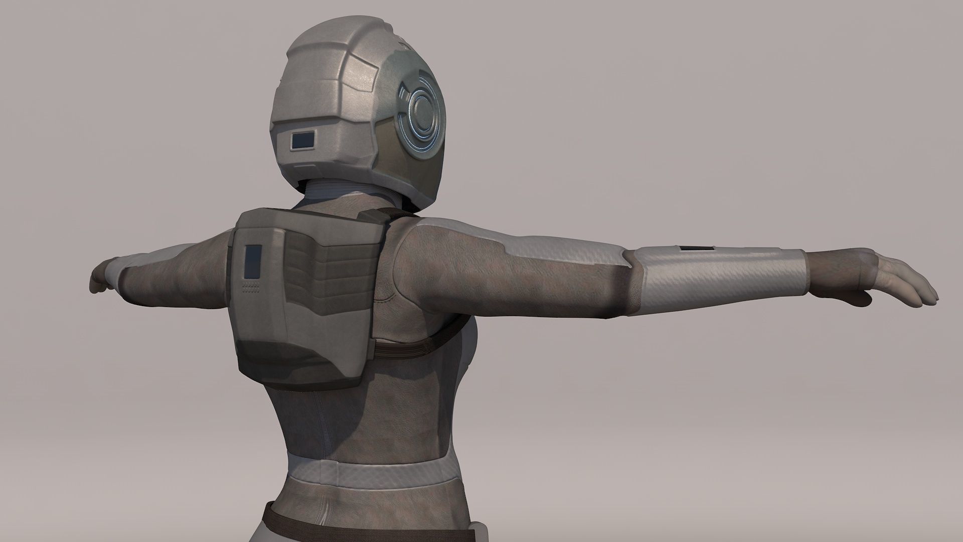Sci-fi armor suit 3D model_6