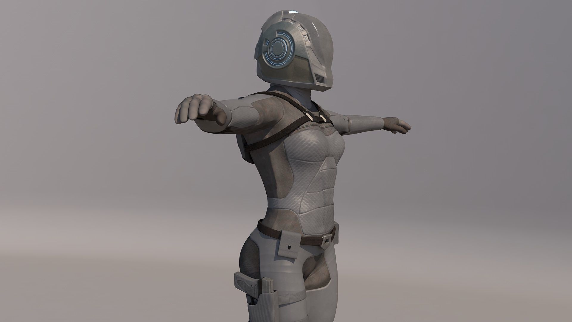 Sci-fi armor suit 3D model_5