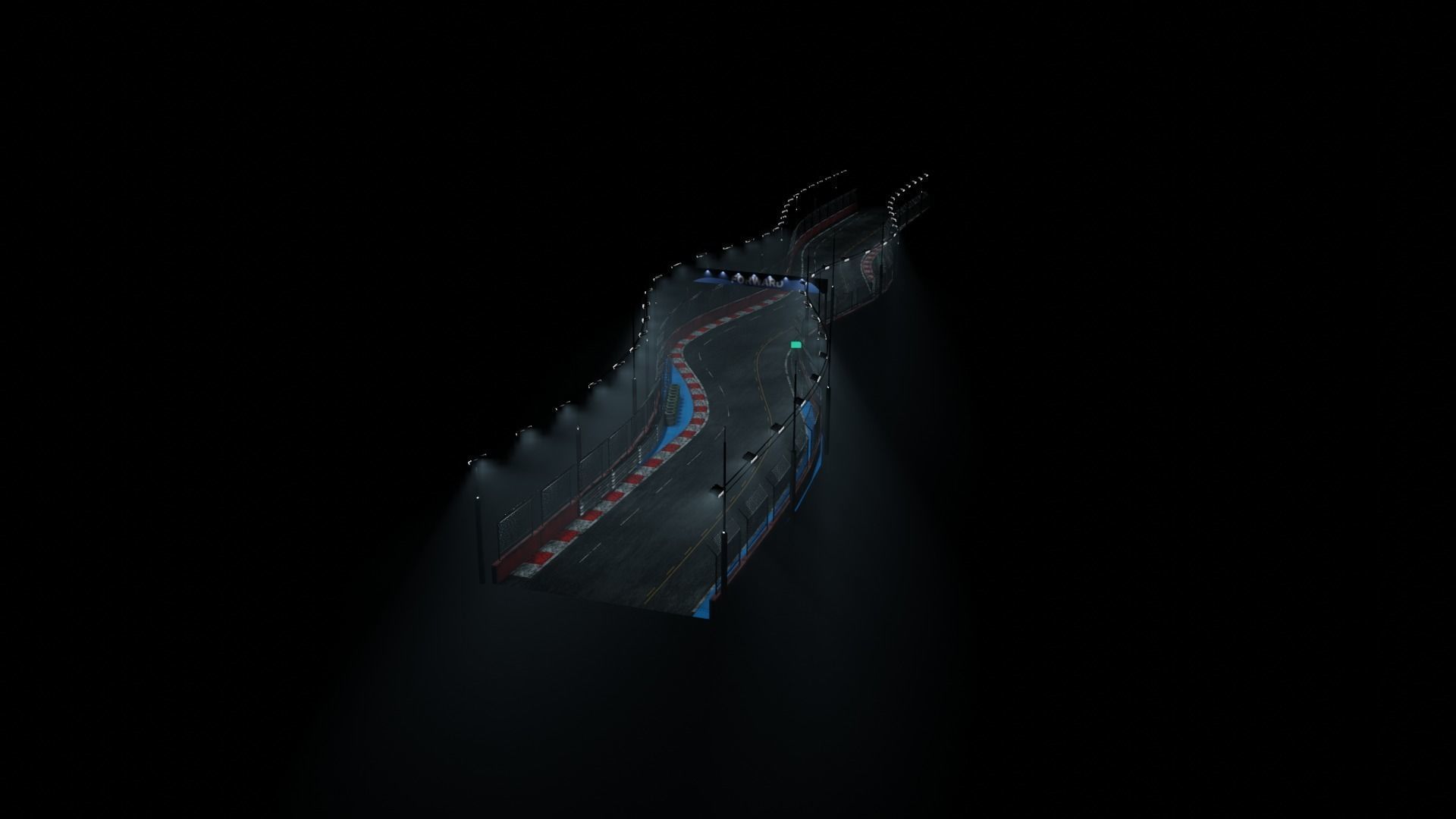 Car Race Track 3D model_7