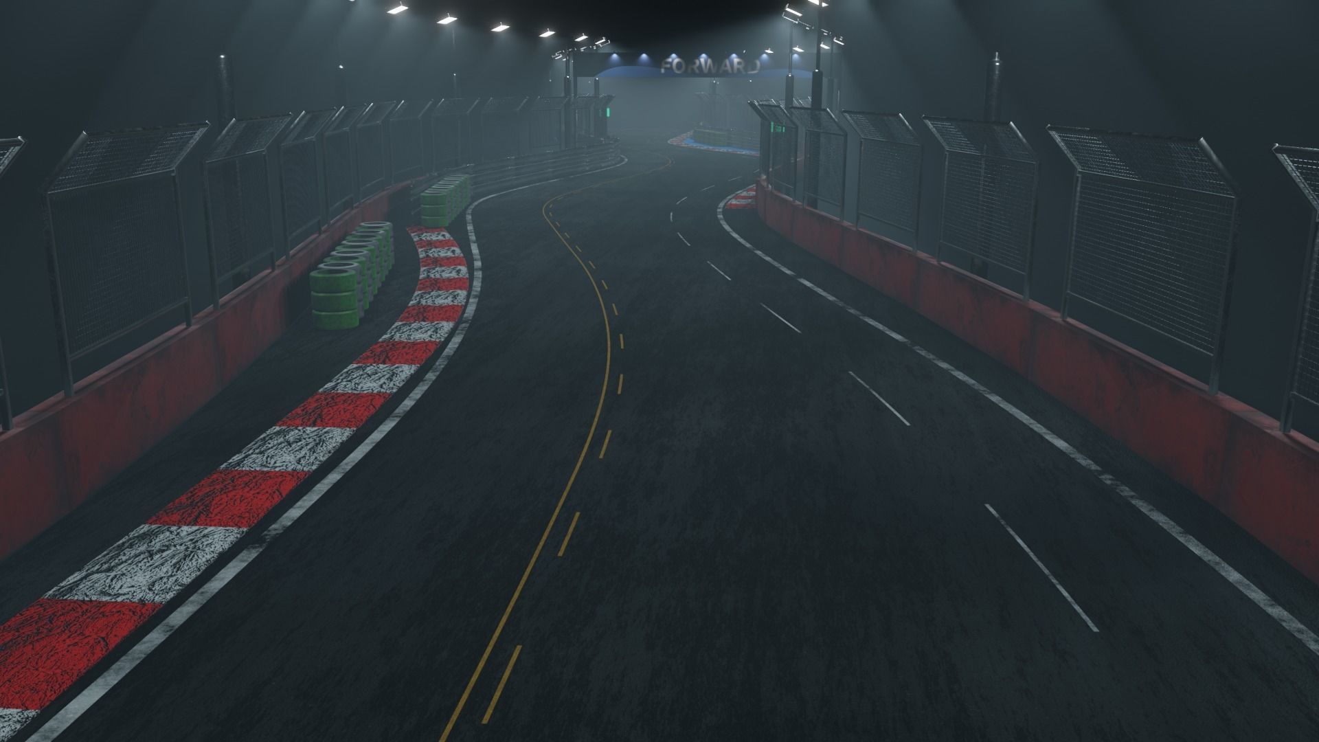 Car Race Track 3D model_4