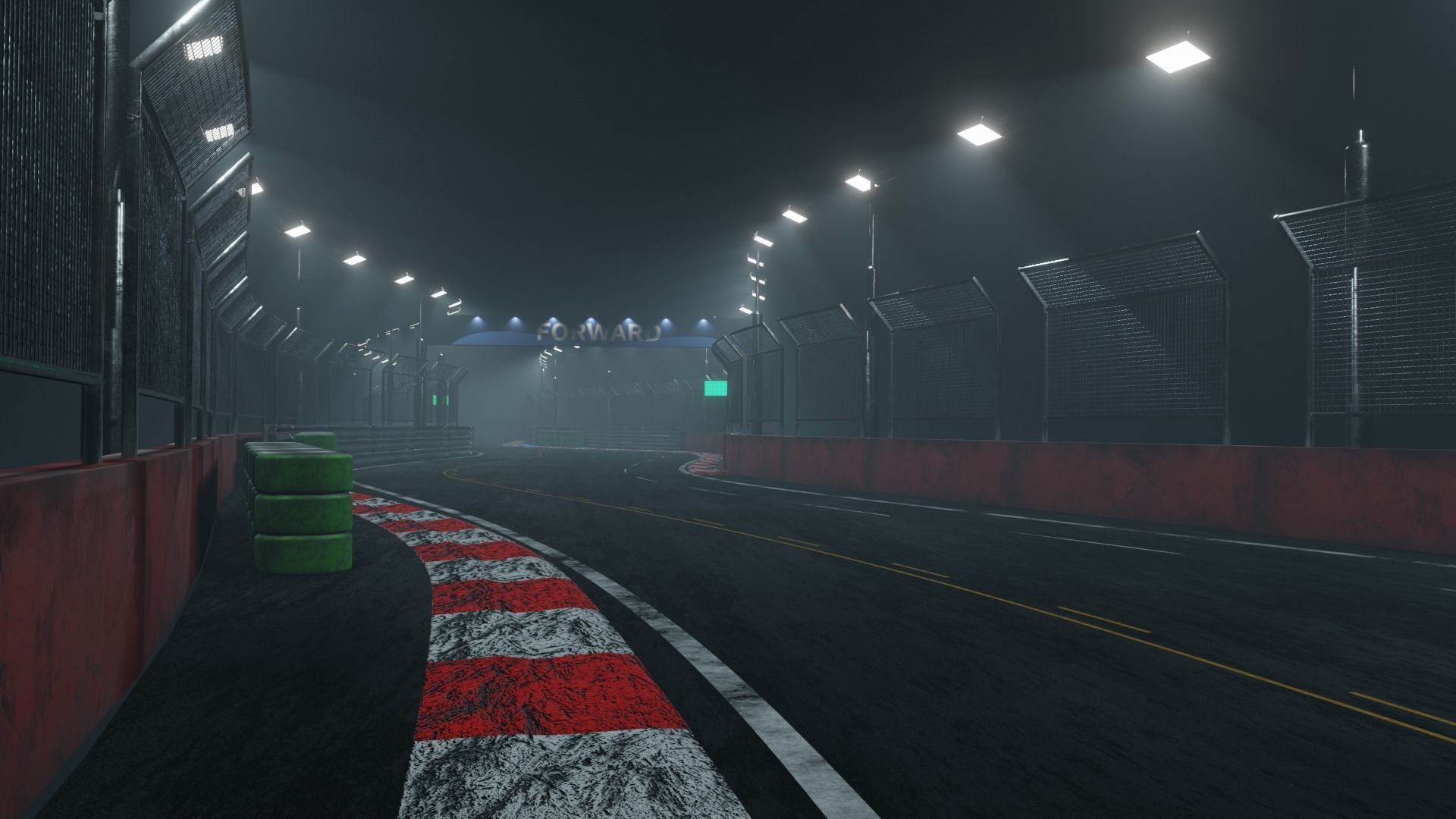 Car Race Track 3D model_3