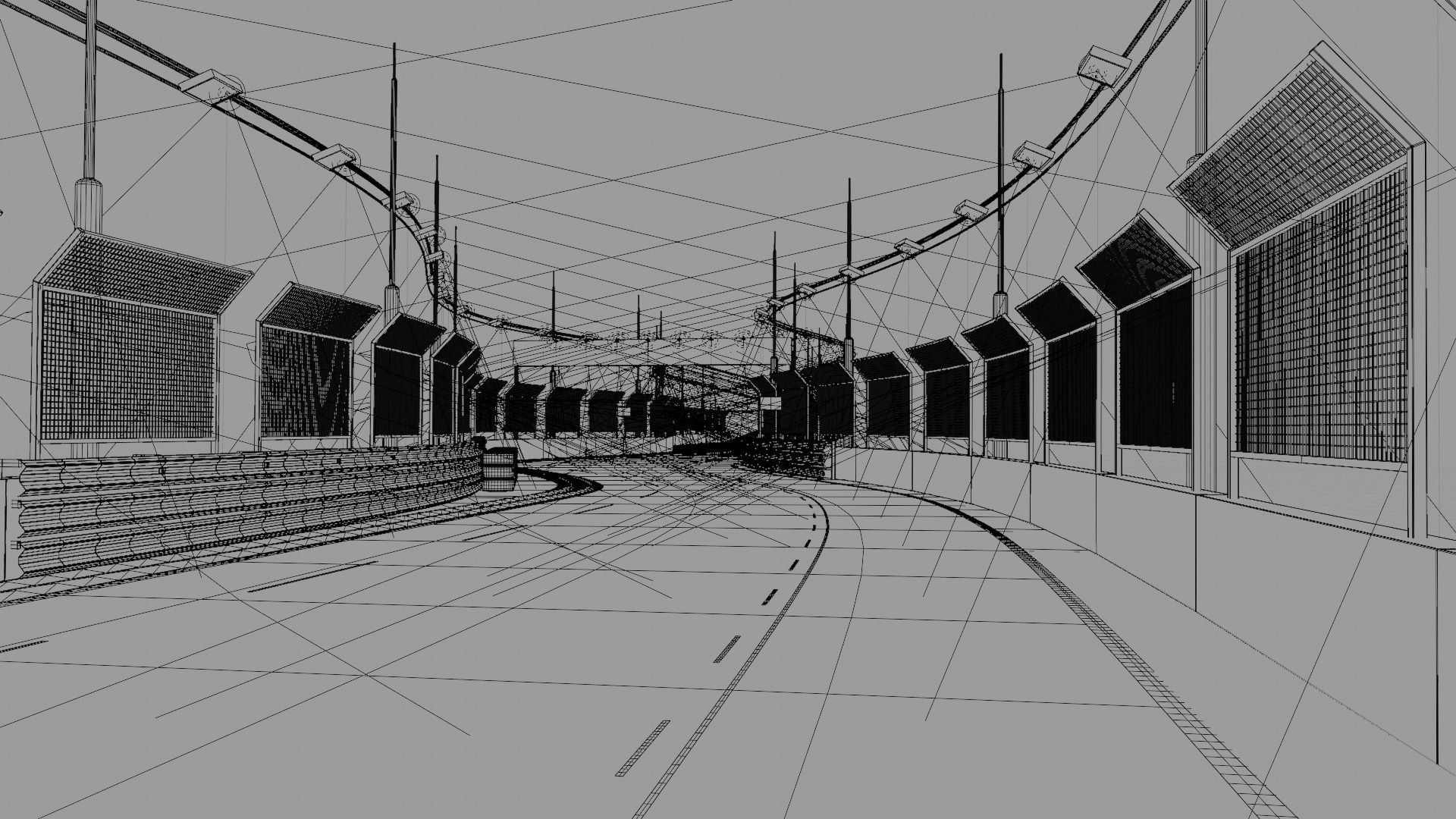 Car Race Track 3D model_2