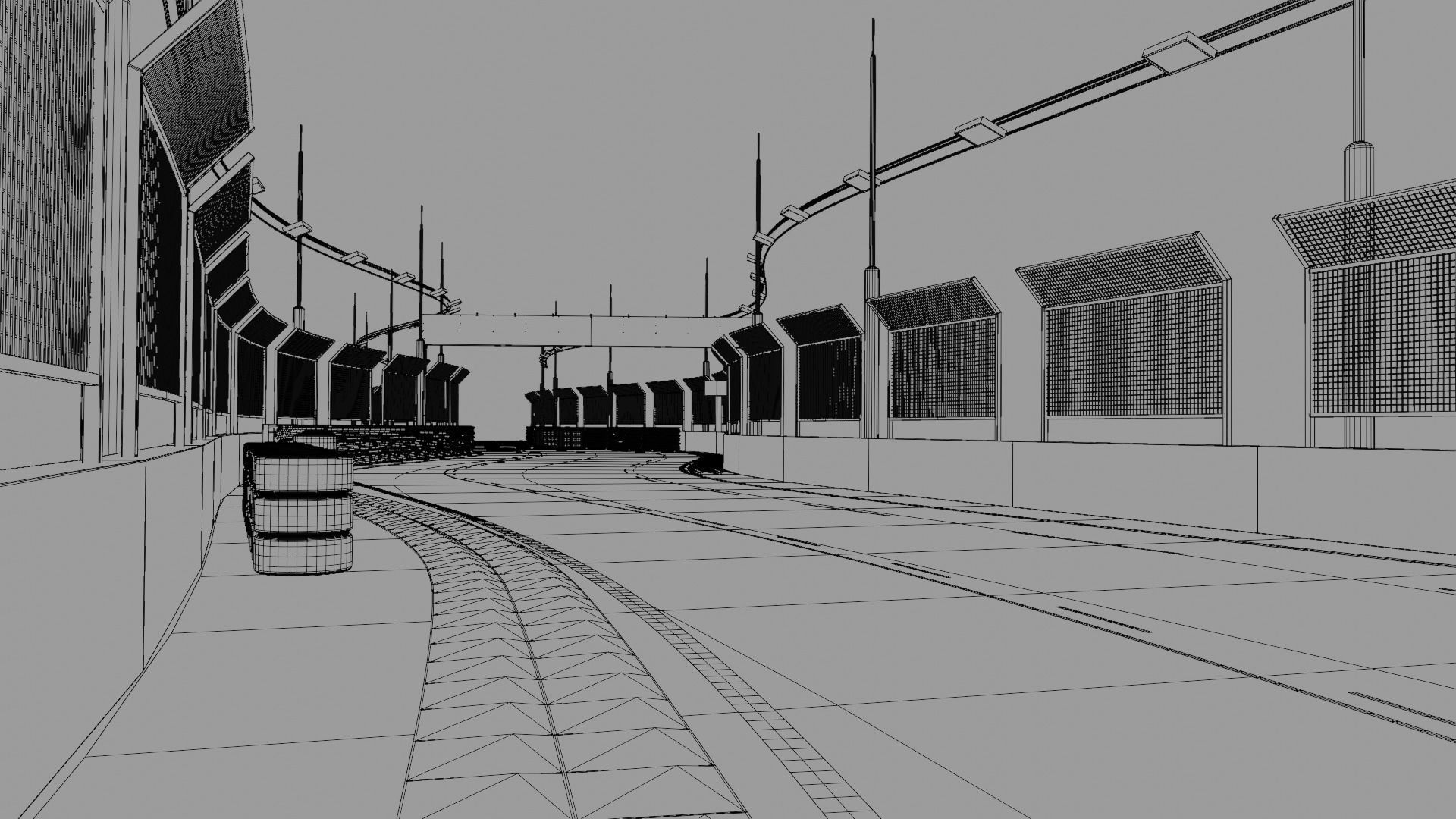 Car Race Track 3D model_6