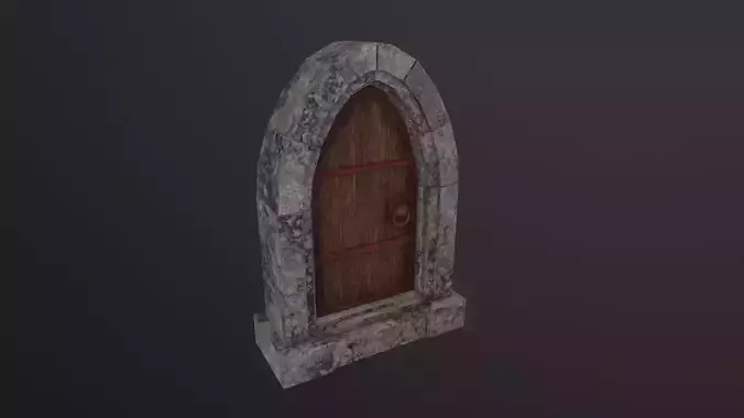 Medieval Door 3D Model Low-poly 3D model
