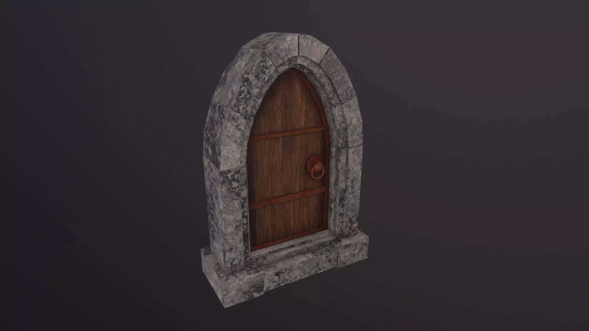 Medieval Door 3D Model Low-poly 3D model_0