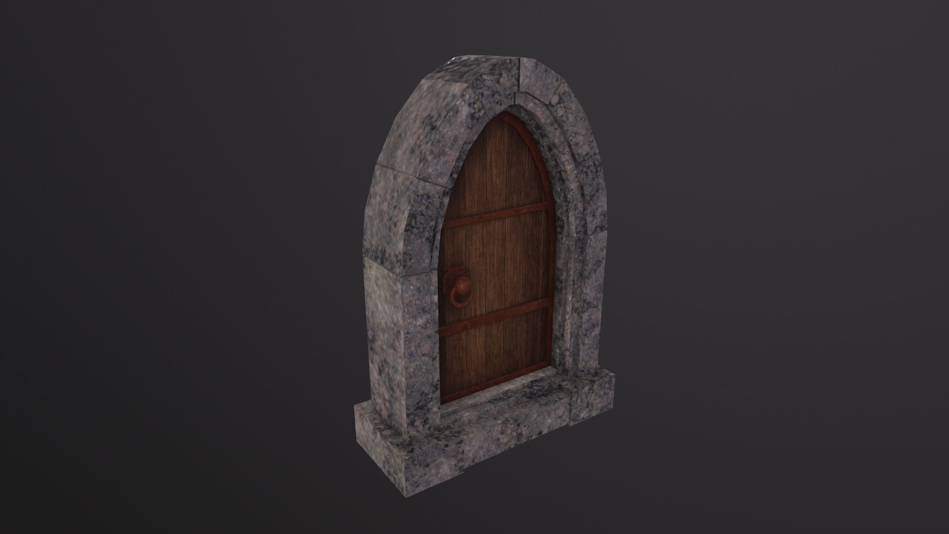 Medieval Door 3D Model Low-poly 3D model_5