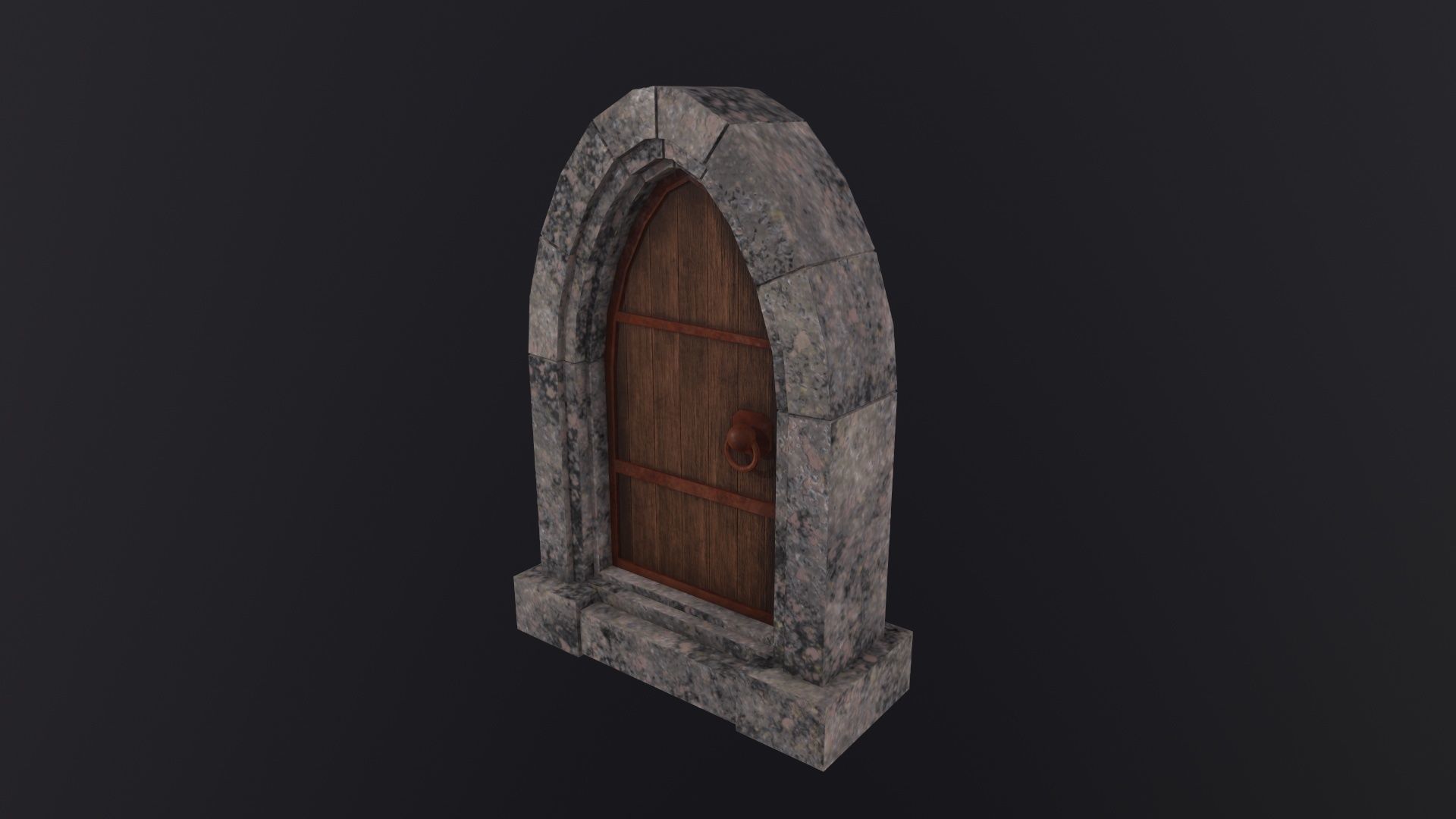 Medieval Door 3D Model Low-poly 3D model_3