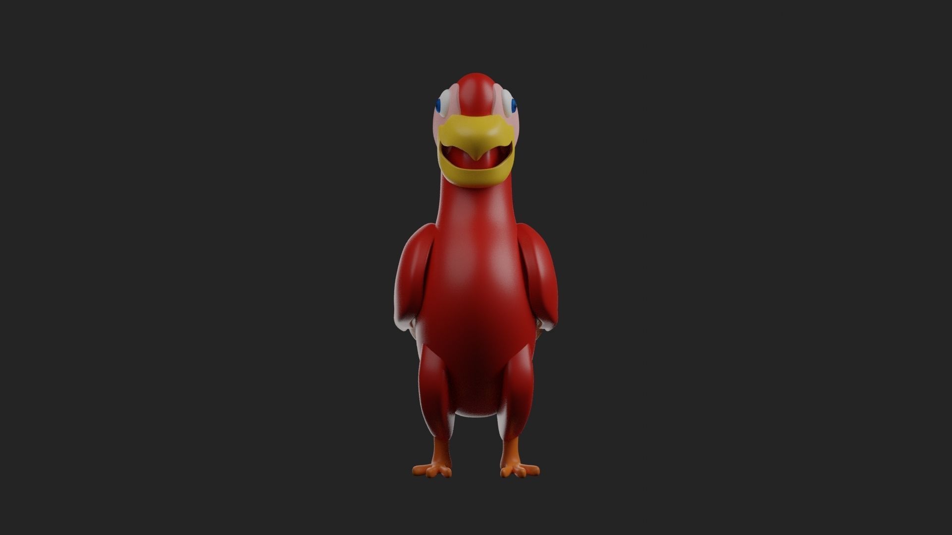 Red Parrot Bird 3D print model_1
