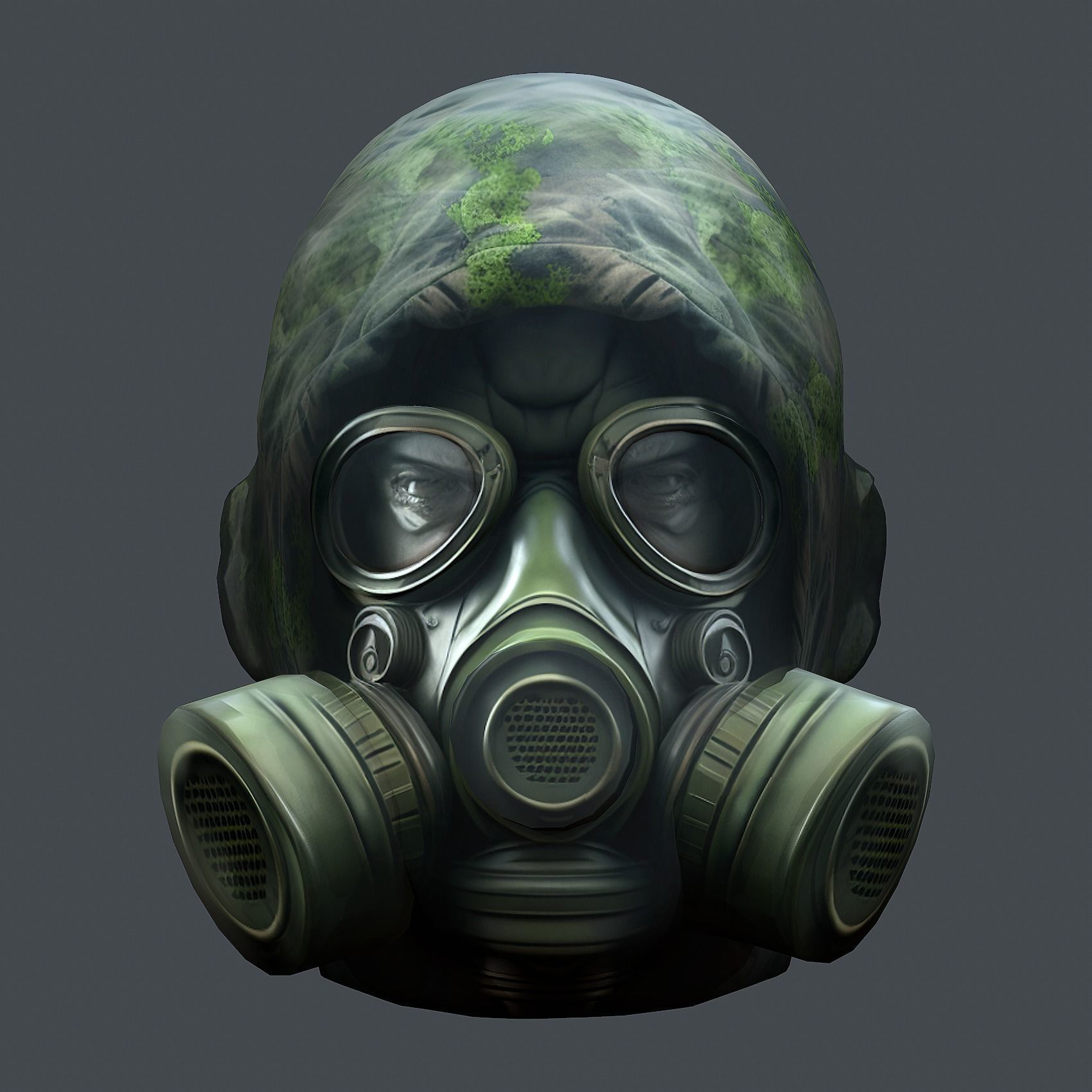 Helmet 3d model military combat Military Low-poly Low-poly 3D model_1