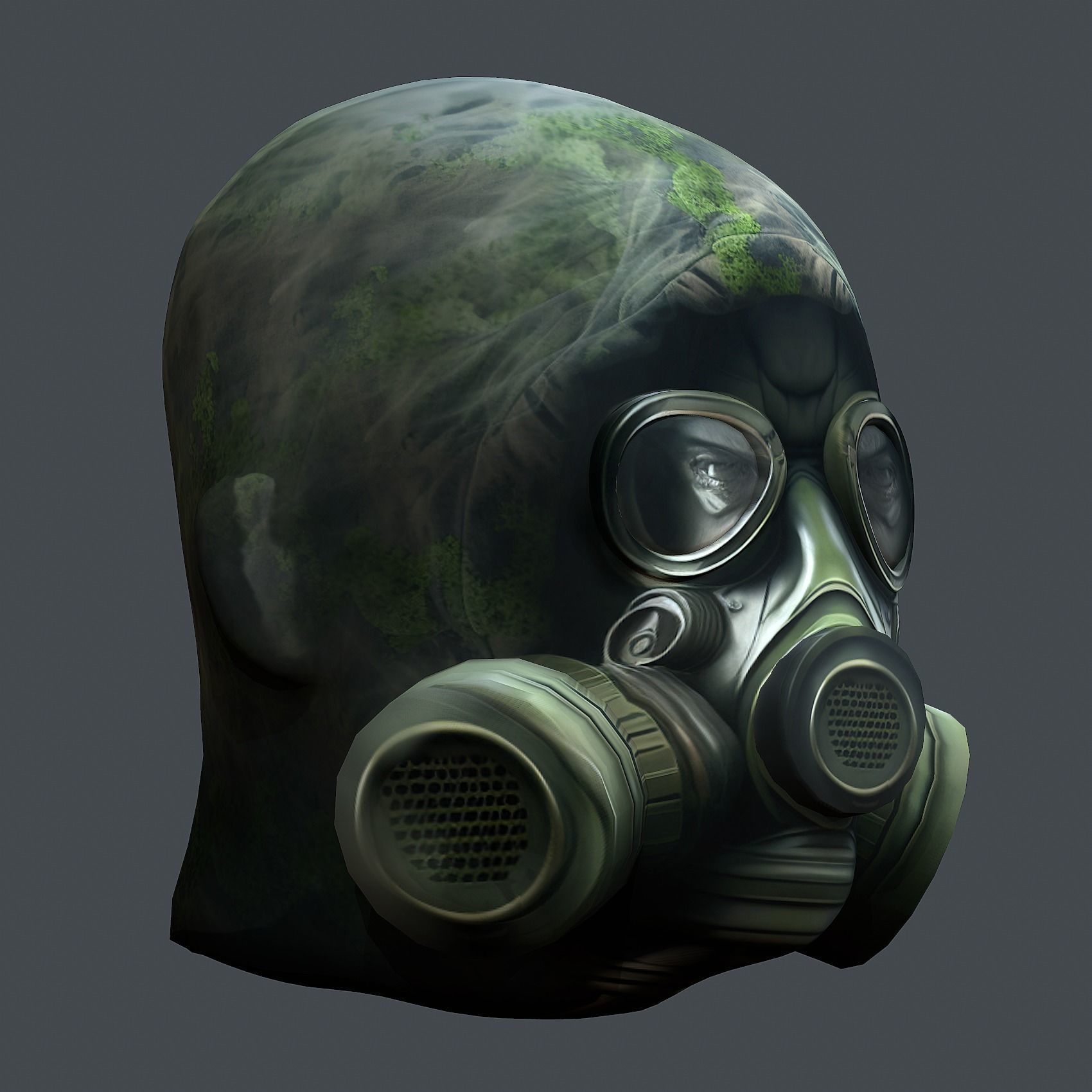 Helmet 3d model military combat Military Low-poly Low-poly 3D model_4