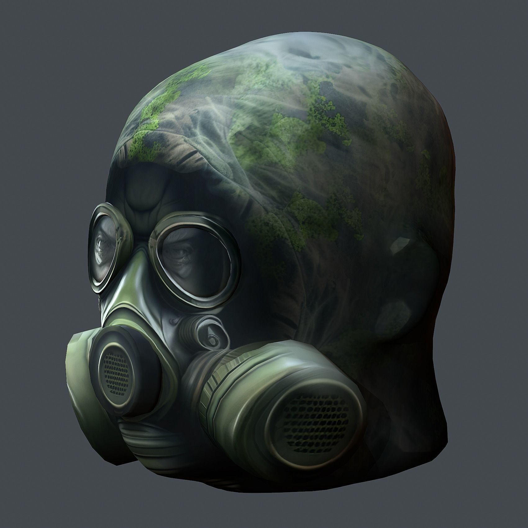 Helmet 3d model military combat Military Low-poly Low-poly 3D model_6