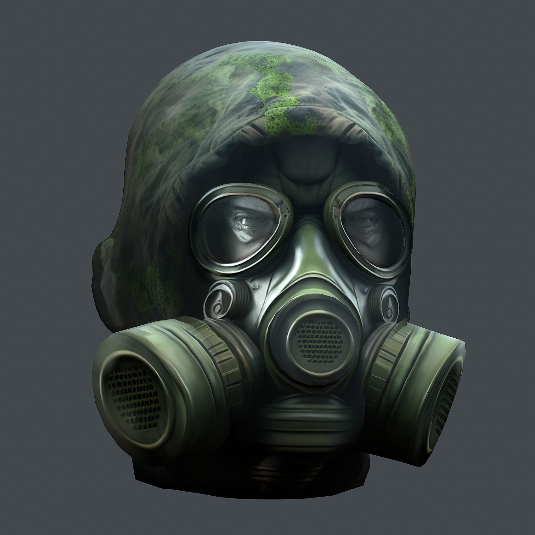 Helmet 3d model military combat Military Low-poly Low-poly 3D model_2