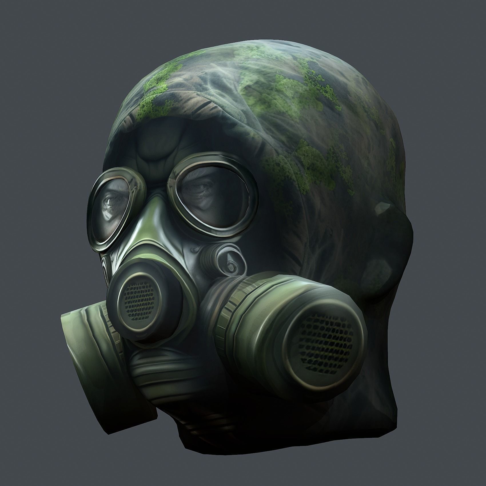 Helmet 3d model military combat Military Low-poly Low-poly 3D model_3