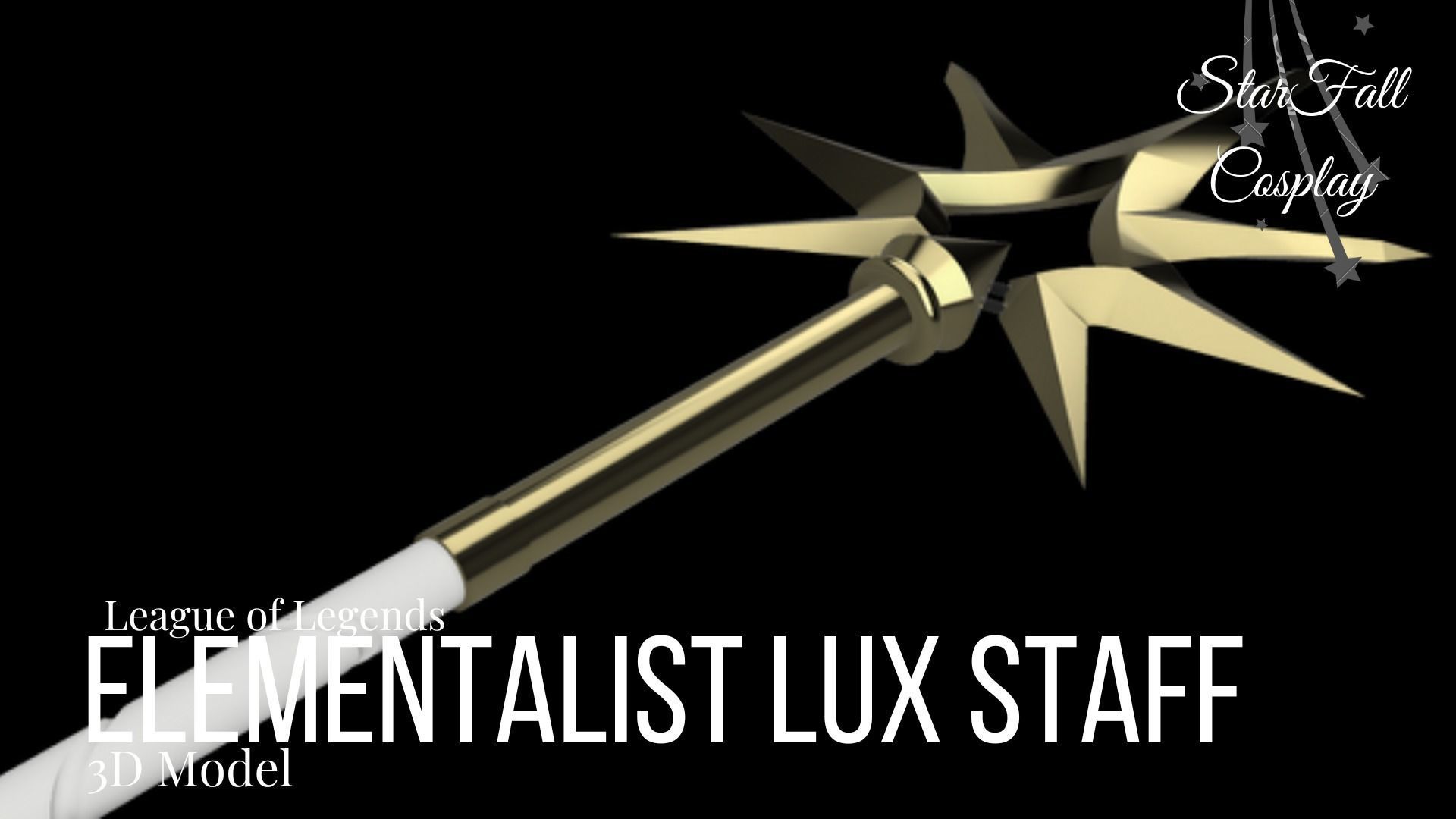 Elementalist Lux Staff 3D print model_1